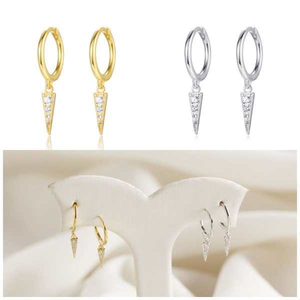 hoop & huggie fashion 925 sterling silver long triangle cubic zirconia earrings gold plate cz sotne for women men, Golden;silver
hoop & huggie fashion 925 sterling silver long triangle cubic zirconia earrings gold plate cz sotne for women men, Golden;silver