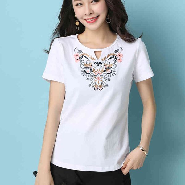 women's t-shirt shintimes embroidery lndie folk t clothes the spring short sleeve tshirt loose tee femme otug, White
women's t-shirt shintimes embroidery lndie folk t clothes the spring short sleeve tshirt loose tee femme otug, White