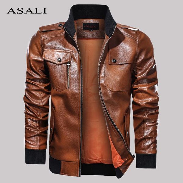 slim fit motorcycle leather jacket men autumn retro style pu jackets men's stand collar bomber baseball coat windbreaker fur & faux, Black
slim fit motorcycle leather jacket men autumn retro style pu jackets men's stand collar bomber baseball coat windbreaker fur & faux, Black