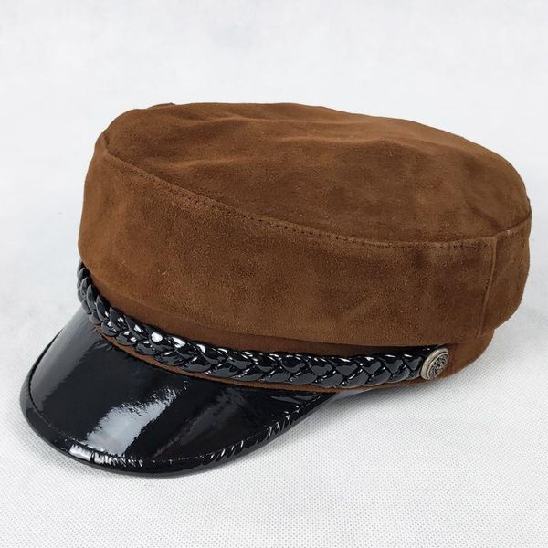 wide brim hats 2021 spring genuine leather suede sailing for men/women leisure flat navy caps with metal belt brown/purple soft gorra, Blue;gray
wide brim hats 2021 spring genuine leather suede sailing for men/women leisure flat navy caps with metal belt brown/purple soft gorra, Blue;gray