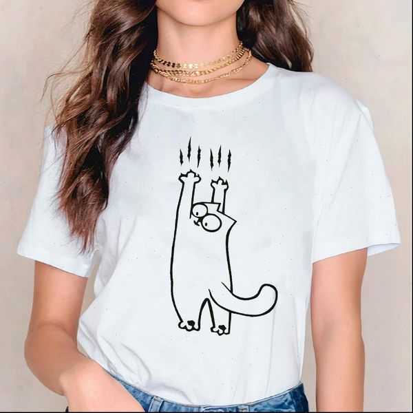 cat animal paw cute womens t shirt summer autumn printing 90s print graphic female tee, White
cat animal paw cute womens t shirt summer autumn printing 90s print graphic female tee, White