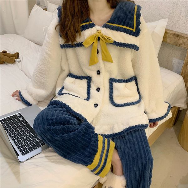 women's sleepwear veet thick winter pajamas for women lapel flannel casual home clothes sweet student's nightwear pijamas 84du, Black;red
women's sleepwear veet thick winter pajamas for women lapel flannel casual home clothes sweet student's nightwear pijamas 84du, Black;red