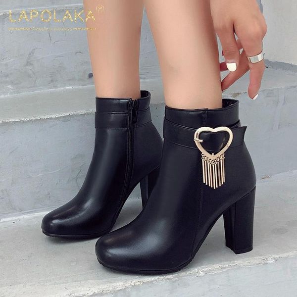 boots lapolaka 2021 design plush size 45 metal decoration office shoes ladies bootie chunky heels zipper winter woman, Black
boots lapolaka 2021 design plush size 45 metal decoration office shoes ladies bootie chunky heels zipper winter woman, Black