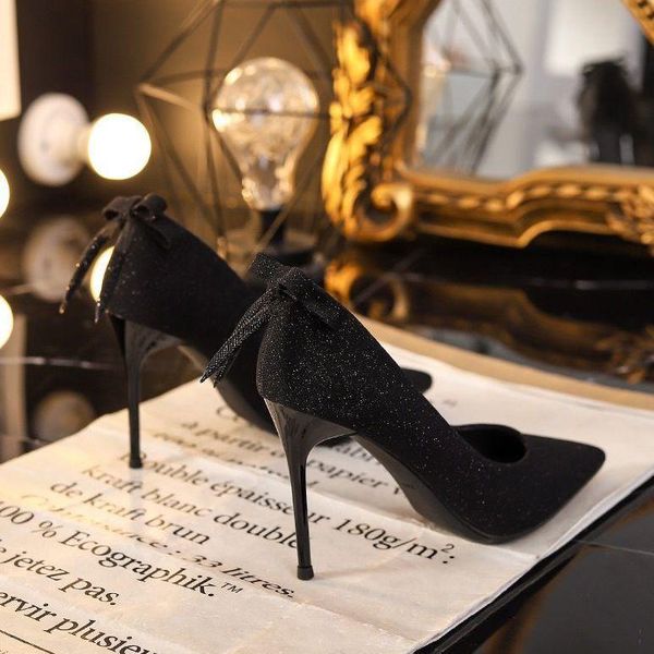 spring and autumn french women's high heels pointed toe low-cut stiletto woman luxury designer-bow gold dress shoes, Black
spring and autumn french women's high heels pointed toe low-cut stiletto woman luxury designer-bow gold dress shoes, Black