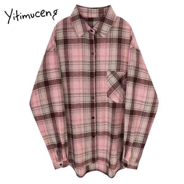 yitimuceng plaid blouse women vintage office lady shirts spring long sleeve clothing plus size loose style 5 colors 210601, White
yitimuceng plaid blouse women vintage office lady shirts spring long sleeve clothing plus size loose style 5 colors 210601, White