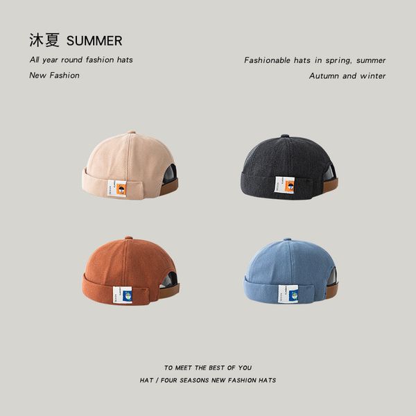 landlord's round label sailor's men's women's pure spring summer day melon skin rogue hat, Black;white
landlord's round label sailor's men's women's pure spring summer day melon skin rogue hat, Black;white