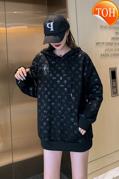 ch2021 autumn and winter new full cross printed leather embroidered sweater jacket hooded loose versatile women's fashion, Black
ch2021 autumn and winter new full cross printed leather embroidered sweater jacket hooded loose versatile women's fashion, Black
