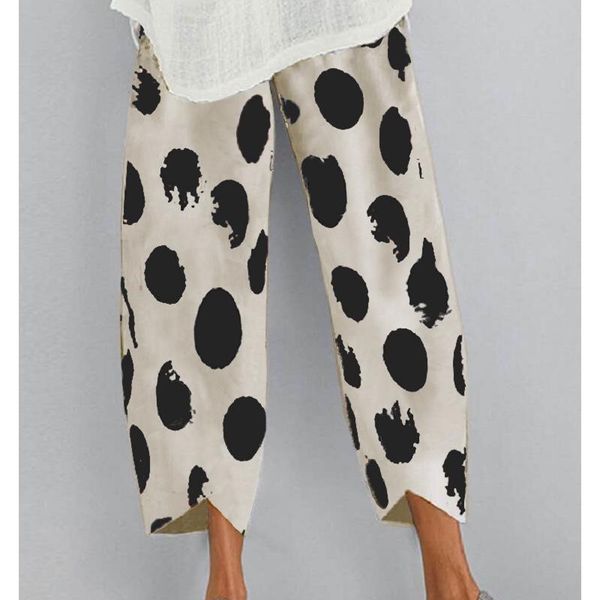 women's pants & capris womens lightweight summer loose soft linen irregular hem polka dot printing elastic waist two pockets plus size, Black;white
women's pants & capris womens lightweight summer loose soft linen irregular hem polka dot printing elastic waist two pockets plus size, Black;white