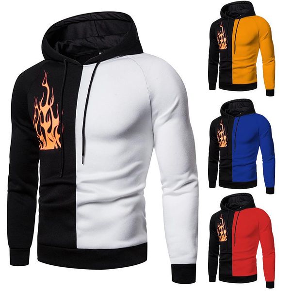 men's hoodies & sweatshirts patchwork pullover harajuku oversized hoodie spring autumn hooded fire print casual slim fit sweatshirt fas, Black
men's hoodies & sweatshirts patchwork pullover harajuku oversized hoodie spring autumn hooded fire print casual slim fit sweatshirt fas, Black