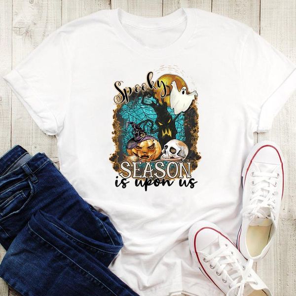 women's t-shirt cartoon tshirt fall autumn tees watercolor scary style women happy halloween thanksgiving graphic print female, White
women's t-shirt cartoon tshirt fall autumn tees watercolor scary style women happy halloween thanksgiving graphic print female, White