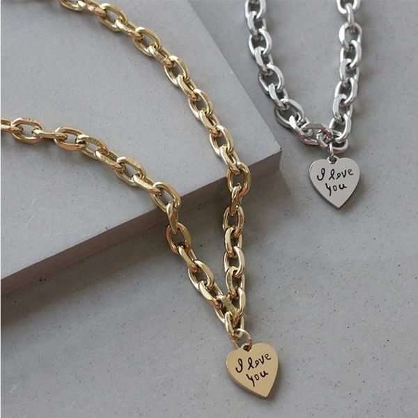 chains punki titanium steel love thick chain peach heart i you necklace hip hop style men and women party jewelry gift, Silver
chains punki titanium steel love thick chain peach heart i you necklace hip hop style men and women party jewelry gift, Silver