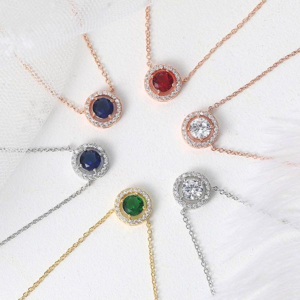 pendant necklaces classic round zircon collarbone chain charm women's necklace wedding party jewelry valentine's gift, Silver
pendant necklaces classic round zircon collarbone chain charm women's necklace wedding party jewelry valentine's gift, Silver