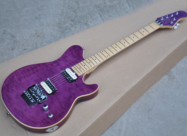 double rocker electric guitar cloud veneer purple double open pickup maple fingerboard
double rocker electric guitar cloud veneer purple double open pickup maple fingerboard