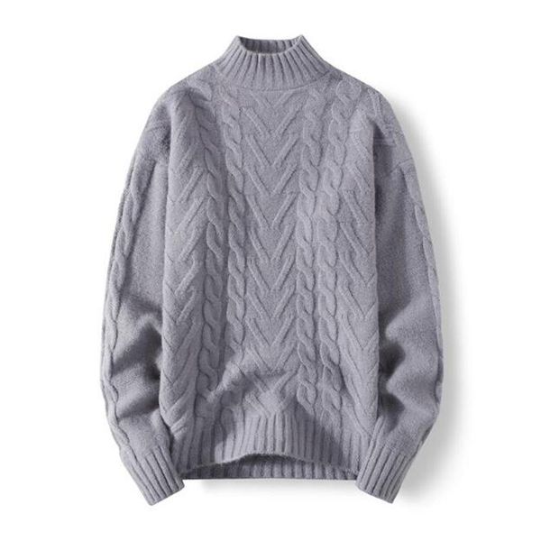 men's sweaters autumn winter warm solid knitwear long sleeve jumper male 2021 men fashion half high collar knitted casual, White;black
men's sweaters autumn winter warm solid knitwear long sleeve jumper male 2021 men fashion half high collar knitted casual, White;black