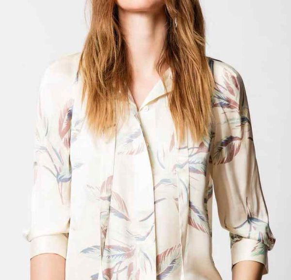 shirt 100% viscose printed with bow tie three quarter sleeve women v0pb, White
shirt 100% viscose printed with bow tie three quarter sleeve women v0pb, White