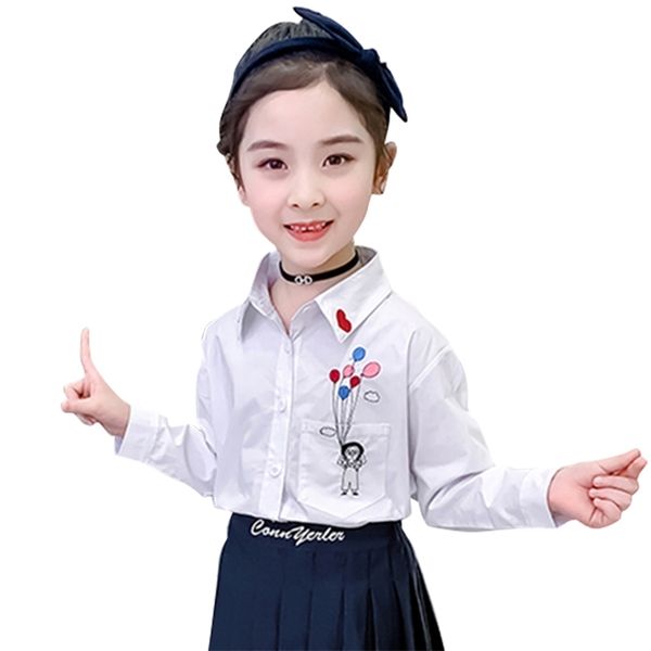 shirt for girl embroidery white blouse the spring autumn kids s casual teenage clothes s 210528, White;black
shirt for girl embroidery white blouse the spring autumn kids s casual teenage clothes s 210528, White;black