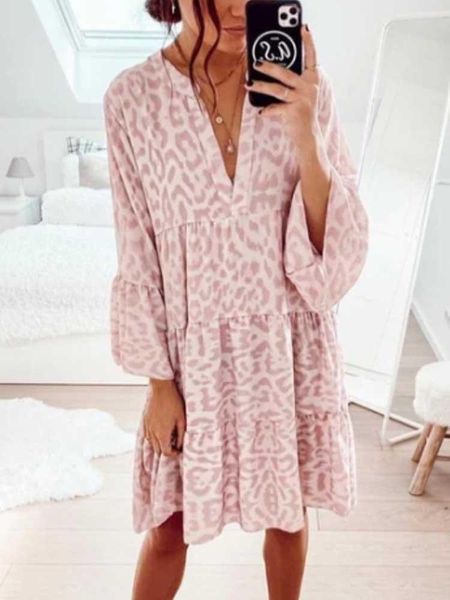 casual dresses s-3xl women's loose leopard printed dress v neck long sleeve mini party vestidos wdc7459, Black;gray
casual dresses s-3xl women's loose leopard printed dress v neck long sleeve mini party vestidos wdc7459, Black;gray
