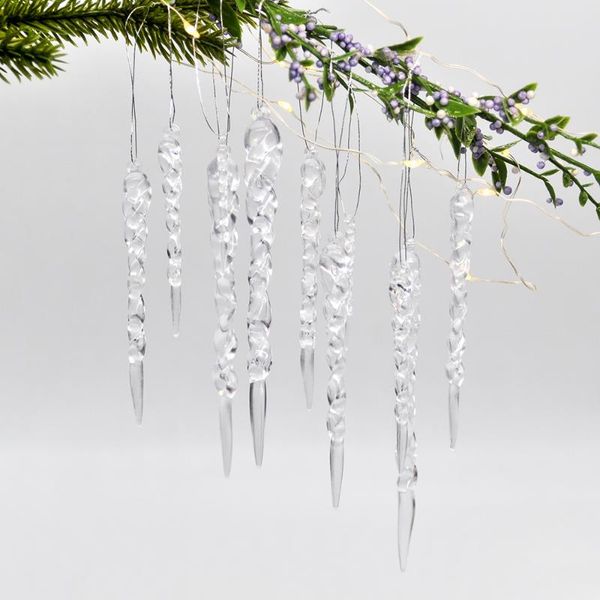 christmas decorations 1 set of simulation ice tree pendants fake icicles winter party and year