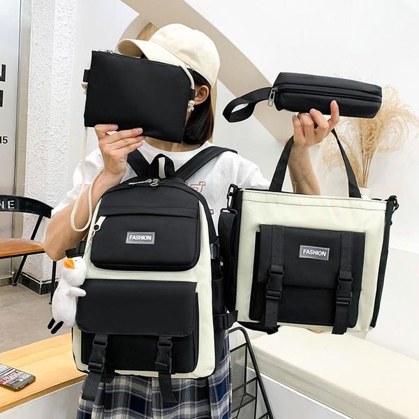 school bags 4 piece suit children's backpack cute women's student bookbag for teens girls mochilas 2021
school bags 4 piece suit children's backpack cute women's student bookbag for teens girls mochilas 2021