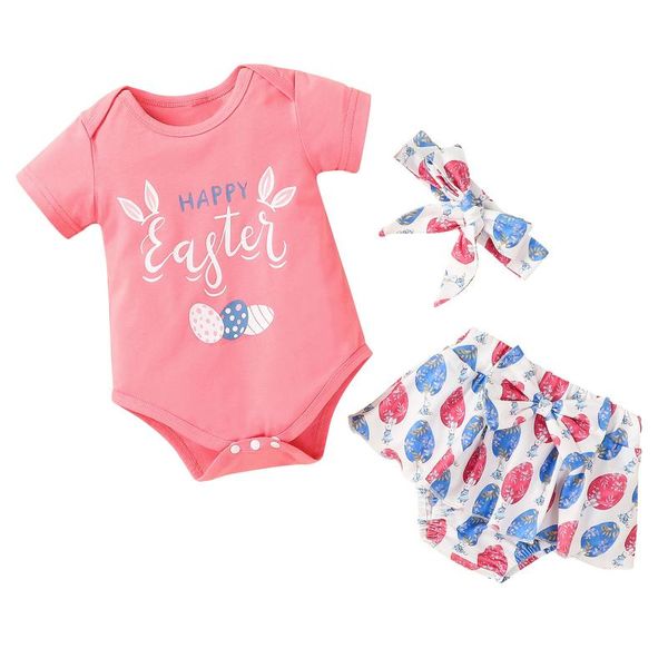 born infant baby girls easter letter romper+eggs bow shorts+headbands clothing sets, White
born infant baby girls easter letter romper+eggs bow shorts+headbands clothing sets, White