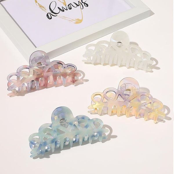 korean women acetate hollow hair clips 2021 crown resin colorful clamps grips ponytail holder accessories 9.5cm1
korean women acetate hollow hair clips 2021 crown resin colorful clamps grips ponytail holder accessories 9.5cm1