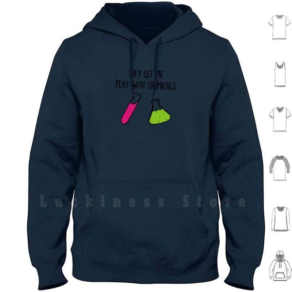 men's hoodies & sweatshirts they let me play with chemicals long sleeve engineer engineering chemist chemistry, Black
men's hoodies & sweatshirts they let me play with chemicals long sleeve engineer engineering chemist chemistry, Black