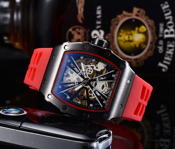 2021 luxury mens watch three stitches automatic mechanical watches richard brand fashion tonneau shape rubber belt, Slivery;brown
2021 luxury mens watch three stitches automatic mechanical watches richard brand fashion tonneau shape rubber belt, Slivery;brown