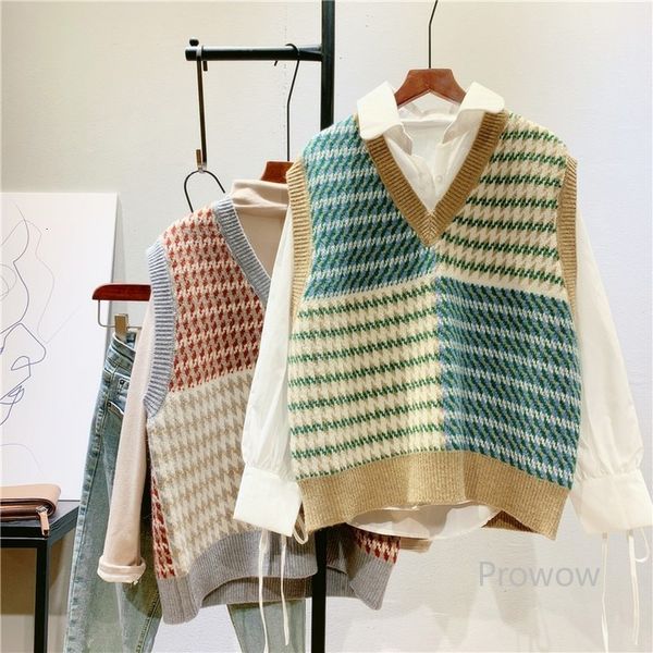 knits jacquard knitted waistcoat women neck vest sweater spring autumn fashion wild knitwear, White
knits jacquard knitted waistcoat women neck vest sweater spring autumn fashion wild knitwear, White