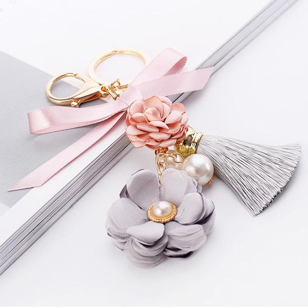 keychains fashion rose flowers keychain key chain pearl bow tassel ring porte clef bag pendant handbag jewelry gifts, Silver
keychains fashion rose flowers keychain key chain pearl bow tassel ring porte clef bag pendant handbag jewelry gifts, Silver