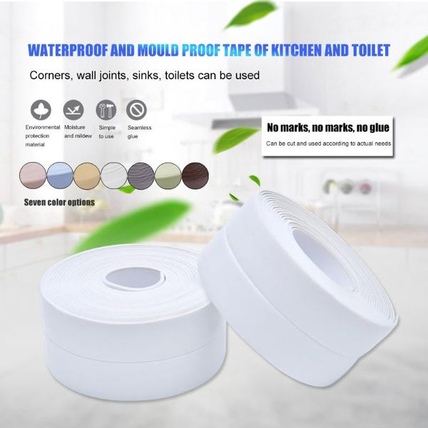 3.2m *38mm durable kitchen bathroom self adhesive wall seal ring tape wc waterproof pe mold proof edge trim accessory bath set
3.2m *38mm durable kitchen bathroom self adhesive wall seal ring tape wc waterproof pe mold proof edge trim accessory bath set