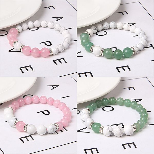 rose pink quartzs bracelets for women green aventurine white howlite beaded bracelet friend healing reiki exquisite jewelry, Black
rose pink quartzs bracelets for women green aventurine white howlite beaded bracelet friend healing reiki exquisite jewelry, Black