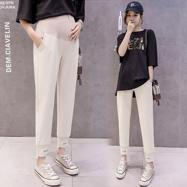 maternity bottoms 8235# autumn thin pants high waist adjustable belly clothes for pregnant women fall spring pregnancy trousers, White
maternity bottoms 8235# autumn thin pants high waist adjustable belly clothes for pregnant women fall spring pregnancy trousers, White