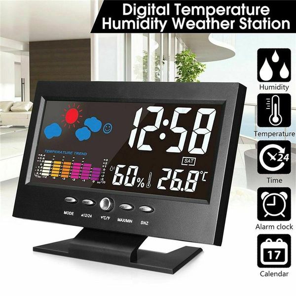 other clocks & accessories intelligent digital display weather station alarm calender clock wireless temperature humidity foreca
other clocks & accessories intelligent digital display weather station alarm calender clock wireless temperature humidity foreca