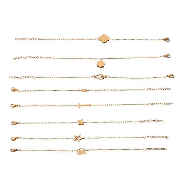 charm bracelets gold planted lucky clover cross butterfly star charms bracelet for women stainless steel adjust chains trendy jewelry, Golden;silver
charm bracelets gold planted lucky clover cross butterfly star charms bracelet for women stainless steel adjust chains trendy jewelry, Golden;silver