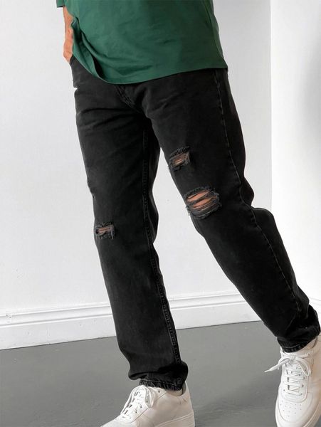men solid ripped jeans h4lc#, Blue 
men solid ripped jeans h4lc#, Blue