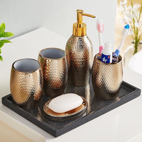bathroom accessories set resin material soap dispenser toothbrush holder gargle cup wedding gifts gold/silvery bath accessory
bathroom accessories set resin material soap dispenser toothbrush holder gargle cup wedding gifts gold/silvery bath accessory