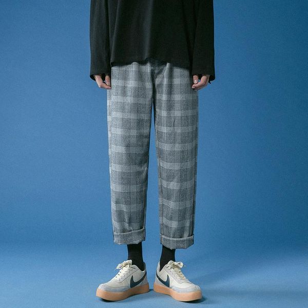 mens plaid pants straight casual trousers lovers autumn men clothing elastic waist retro korean trendy long plus siz men's, Black
mens plaid pants straight casual trousers lovers autumn men clothing elastic waist retro korean trendy long plus siz men's, Black