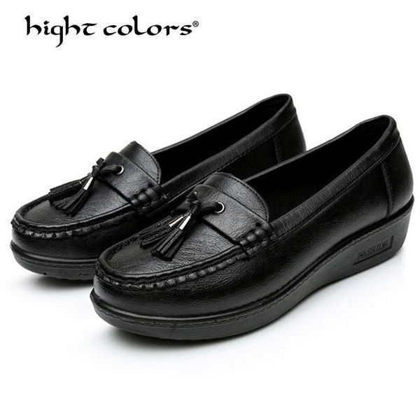 wedges women shoe spring autumn slip-on high heels round toe genuine leather casual ladies platform shoes woman dress, Black
wedges women shoe spring autumn slip-on high heels round toe genuine leather casual ladies platform shoes woman dress, Black