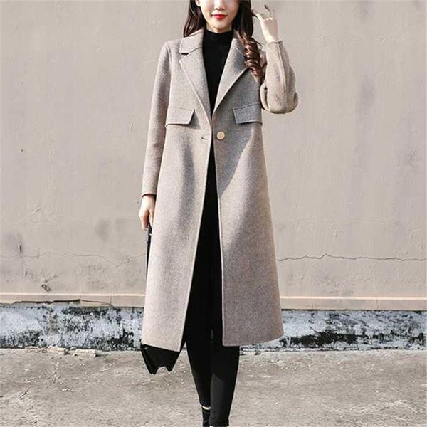 women's wool & blends the double-sided cashmere woolen cloth coat in autumn and winter long cultivate one's morality show thin han, Black
women's wool & blends the double-sided cashmere woolen cloth coat in autumn and winter long cultivate one's morality show thin han, Black