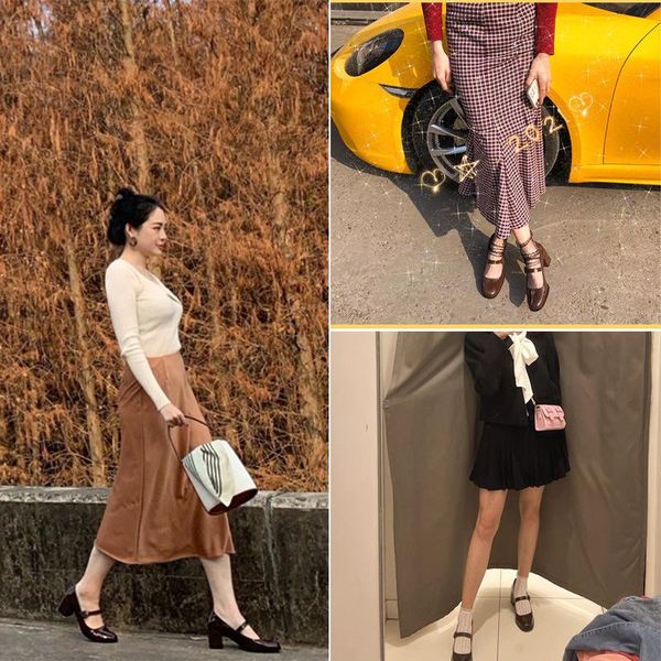 dress shoes patent leather women's high heels thick spring and autumn pumps one piece button round, Black
dress shoes patent leather women's high heels thick spring and autumn pumps one piece button round, Black