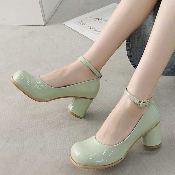 rimocy patent leather mary jane shoes women cute round toe thick heel pumps woman fashion ankle buckle single ladies 210528, Black
rimocy patent leather mary jane shoes women cute round toe thick heel pumps woman fashion ankle buckle single ladies 210528, Black