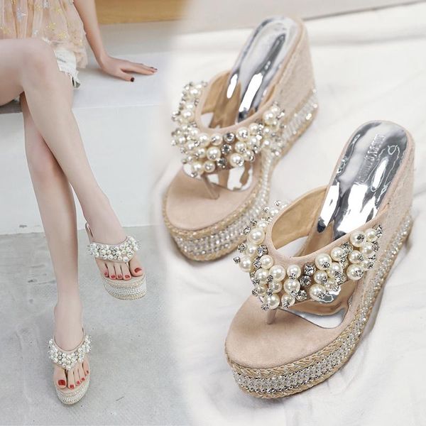 ladies slippers and sandals summer rhinestone pink platform wedges shoes for women casual wedge woman, Black
ladies slippers and sandals summer rhinestone pink platform wedges shoes for women casual wedge woman, Black