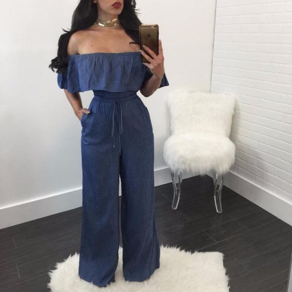 women's jumpsuits & rompers denim women wide leg womens cowboy elegant jumpsuit high waist pants female leisure collection, Black;white
women's jumpsuits & rompers denim women wide leg womens cowboy elegant jumpsuit high waist pants female leisure collection, Black;white
