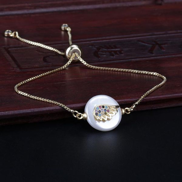 charm bracelets rainbow mix cz paved tiny wing round coin pearl connector gold dainty link bracelet for woman wedding jewelry gift, Golden;silver
charm bracelets rainbow mix cz paved tiny wing round coin pearl connector gold dainty link bracelet for woman wedding jewelry gift, Golden;silver