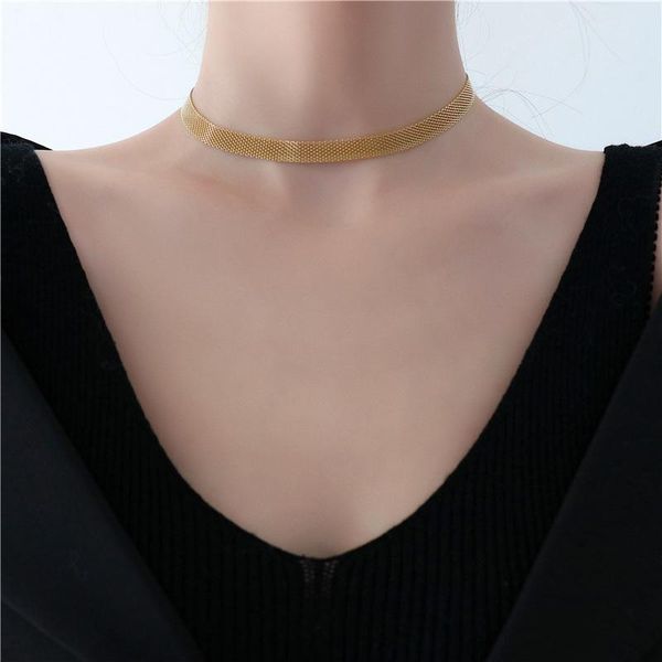 chains women's neck chain net choker on the strap style necklaces and stainless steel pendant jewelry collar for girl kpop chocker, Silver
chains women's neck chain net choker on the strap style necklaces and stainless steel pendant jewelry collar for girl kpop chocker, Silver