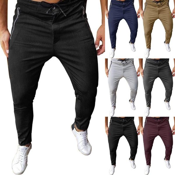 men's pants bandage waist long men solid color skinny casual oversize male slim fit trousers, Black
men's pants bandage waist long men solid color skinny casual oversize male slim fit trousers, Black