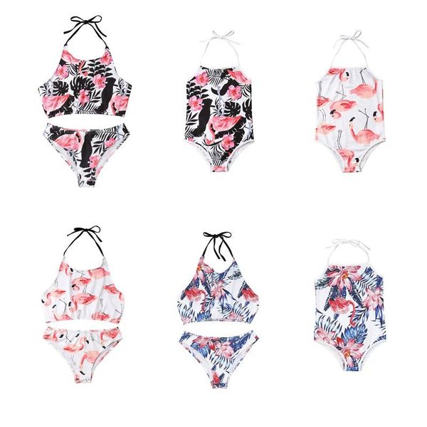 women's swimwear mommy and me swimsuit family flamingo print lovely bathing halter high neck maillot de bain mother girl beachwear biki, White;black
women's swimwear mommy and me swimsuit family flamingo print lovely bathing halter high neck maillot de bain mother girl beachwear biki, White;black