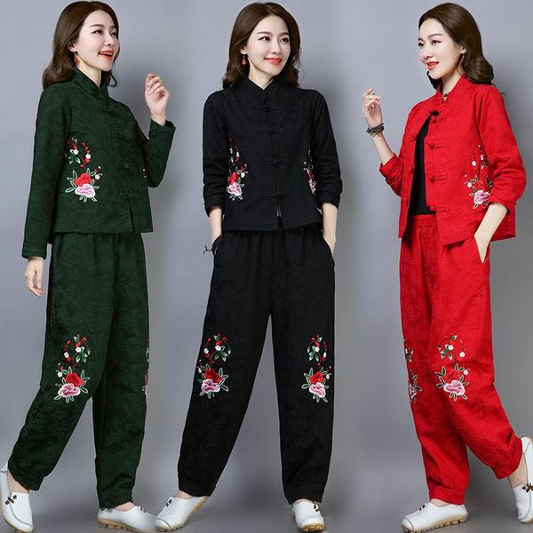 two piece dress ms.set large size ethnic style suit cotton and linen women's autumn retro jacket cardigan wide leg pants two-piece, White
two piece dress ms.set large size ethnic style suit cotton and linen women's autumn retro jacket cardigan wide leg pants two-piece, White