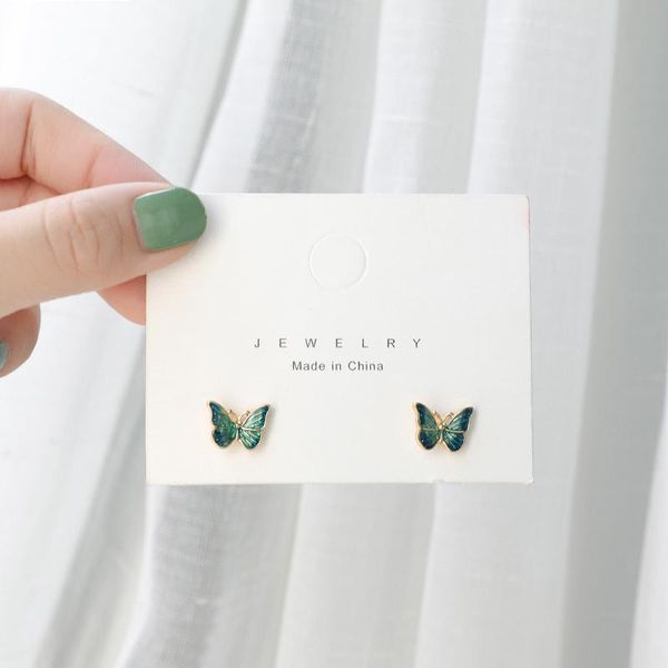 french oil painting style gentle and flexible butterfly earrings temperament korean simple stud, Golden;silver
french oil painting style gentle and flexible butterfly earrings temperament korean simple stud, Golden;silver