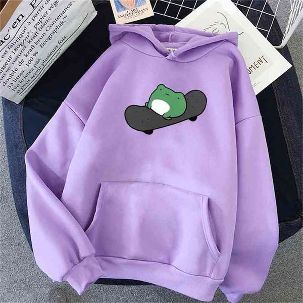 2pcs/lot harajuku style japan korean loose sweatshirt cartoons kawaii skateboard frog print pattern fleece female hoodies 210809, Black
2pcs/lot harajuku style japan korean loose sweatshirt cartoons kawaii skateboard frog print pattern fleece female hoodies 210809, Black